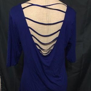 Cable and Guage XL Royal Blue Criss-Cross Shirt